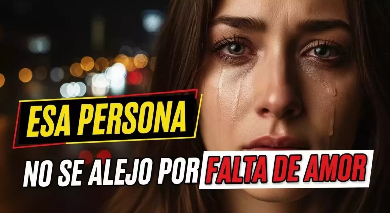 esa persona no se alejo por falta de amor